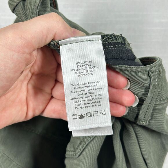 Eddie Bauer Jeans Womens Green 4 Slightly Curvy Skinny Ankle Denim - Picture 12 of 12